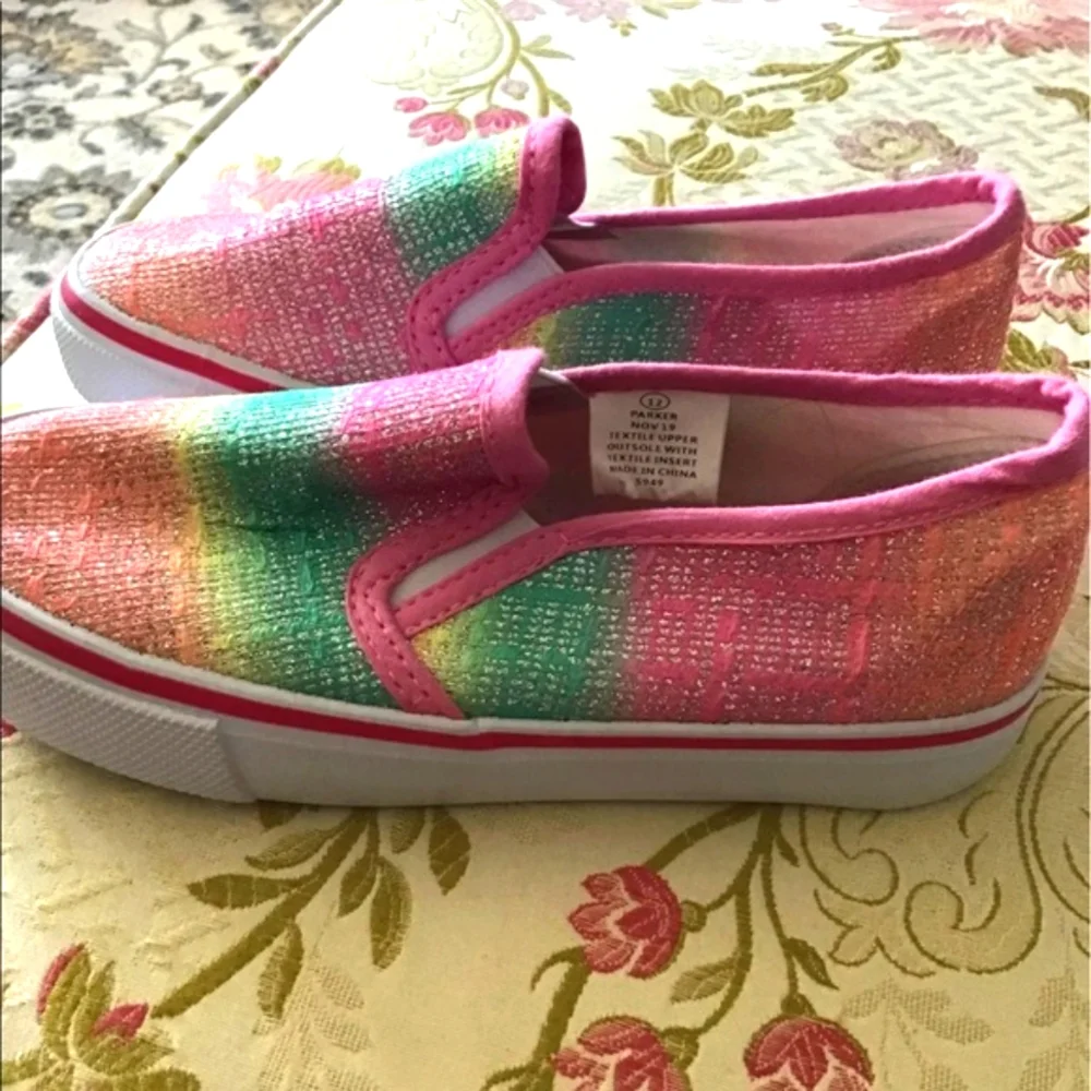 Legendary slip on no laces Rainbow 🌈 colorful sneakers 12 nice look
